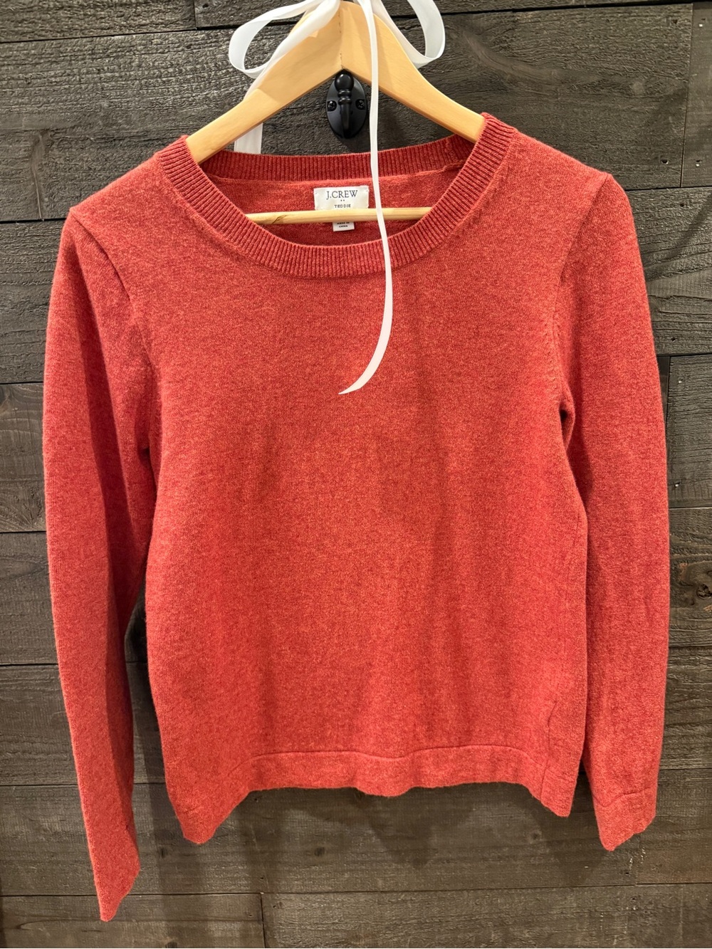 J.Crew Women's Teddie Crewneck Sweater in Rust
